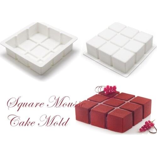 2020 New 3D Geometric Silicone Mold Cake Dessert Muffin Baking Tools for Chocolate Mousse Chiffon Moulds Pastry Art Decor