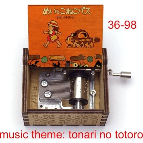New Vintage Totoro Cartoon Hand Music Box Wooden Theme song Tonari No Totoro Kids Christmas Birthday Gift Family Decoration