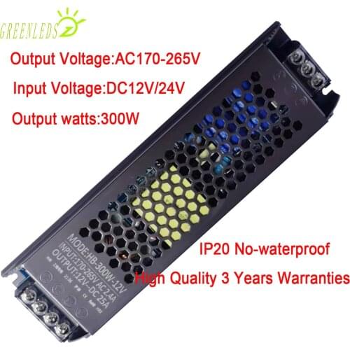 LED Power Suppliers 300w Output DC12V or 24V Input Voltage 170-265V Pure Copper Mute with High Qualtiy 3 Years Warranties