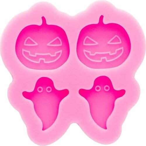 Q39C Halloween Pumpkin Ear Studs Silicone Mold is Suitable for Resin Epoxy Resin Diy Craft Pendant Earrings Jewelry Making