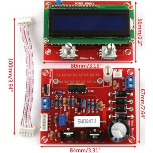 0-28V 0.01-2A Adjustable DC Regulated Power Supply DIY Kit with LCD Display
