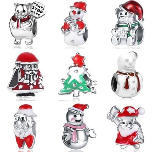 Christmas jewelry making diy pendant charm plata de ley made with love sieraden bronze bracelet teardrop beads charms