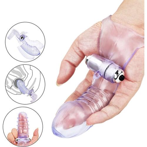 Finger Sleeve Vibrator Female G-Spot Massage Clit Stimulate Female Masturbator Sex Toys For Couples Lesbian Orgasm Adult Product