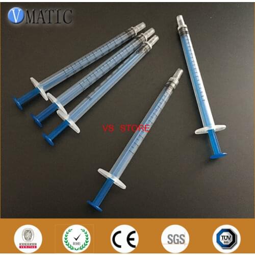 Free Shipping 50 Sets 1ml 1cc Industrial Glue Syringe / Glue Dispensing Syringe With Orange Syringe Cap/Stopper