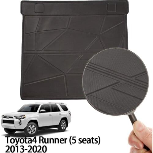 Rear Boot Cargo Mat Fit for Toyota 4 Runner 2013-2020 5-Seater Black Rubber Car Trunk Liner Cover Protector