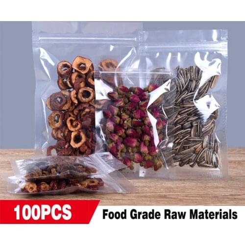 Thick Clear Zip Lock Ziplock Storage Bag Heavy-Duty Transparent Plastic Zip Package Small Food Grade Packing Reclosable Poly Bag