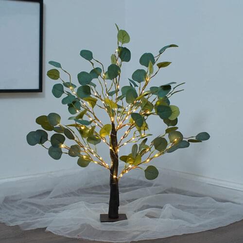 Chkok LED Christmas Tree Light Easter New Years Day Decoration Tree Light Desktop Light Artificial Birch Tree Light Night Light