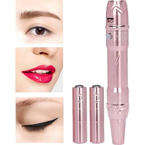 High Quality Electric Microblading Pen Semi‑Permanent Eyebrow Lip Eyeliner Tattoo Machine Rose Gold Permanent Makeup BeautyTool