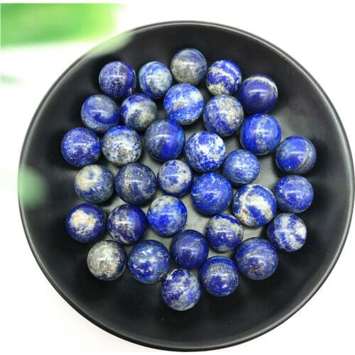 1PC 15-18mm Natural Lapis Lazuli Polished Stones Crystal Balls Sphere Healing Decor Natural Stones and Minerals