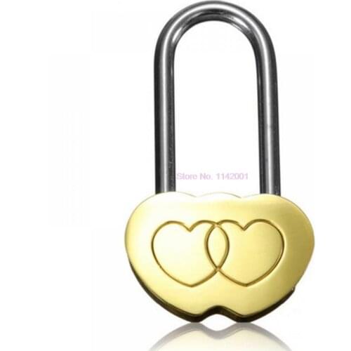 100pcs Padlock Love Lock Engraved Double Heart Valentines Anniversary Day Gifts Couple Christmas Gift without key