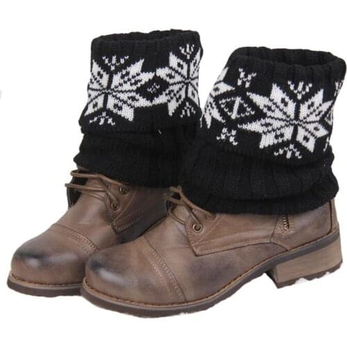 120pairs/lot new fashon short knit snowflake leg warmer/geometric boot cuff