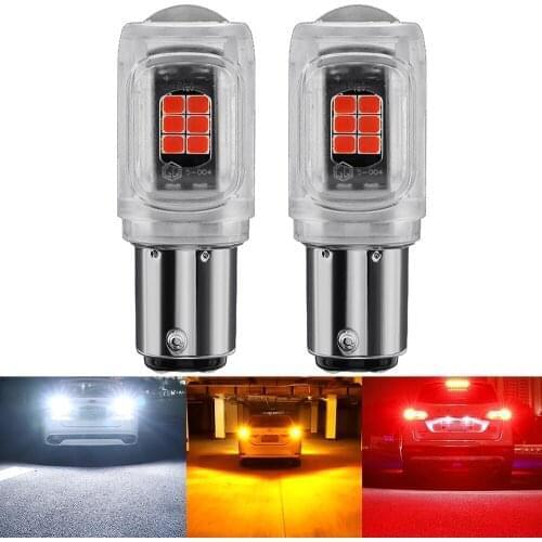 2Pcs 16SMD S25 1156 BA15S P21W LED 1157 BAY15D P21/5W Bulb R5W BAU15S PY21W Car Turn Signal Light Reserve Lamps Auto Brake Light