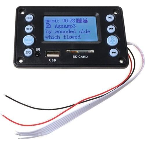 2021 New DC 5V 4.0 MIC Recording Port Bluetooth MP3 Decoder Board Module USB SD WAV WMA APE FLAC FM with Remote control