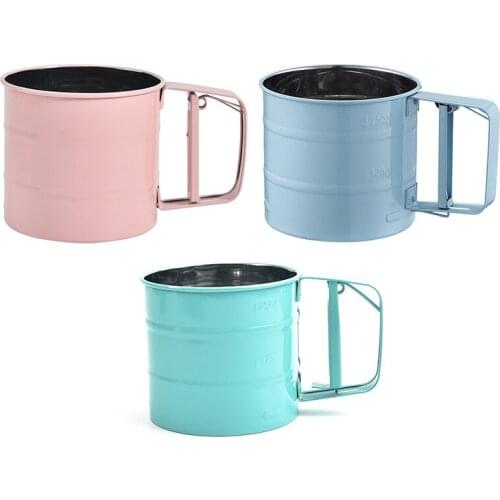 403 Satinless Steel Hand-shaking Baking Tool Semi-automatic Hand-held Hand Pressed Flour Sifter