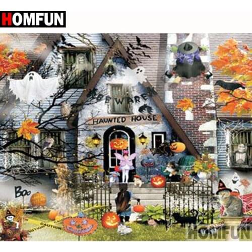 HOMFUN Full Square/Round Drill 5D DIY Diamond Painting "House landscape" Embroidery Cross Stitch 5D Home Decor Gift A18092