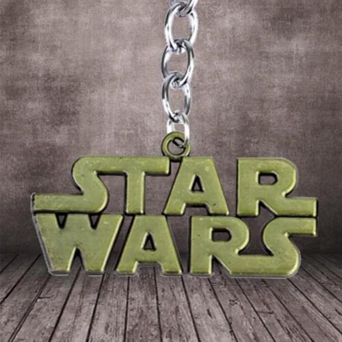 Star-War-Letter Keychain Pendant Metal Men Awakening Of Force Key Chains Cartoon Figure Bag Car Keyring