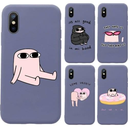 Ketnipz cute funny Cartoon pattern Phone Case Candy Color for iPhone 6 7 8 11 12 s mini pro X XS XR MAX Plus luxury brand shell