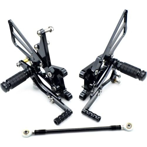 CNC Billet Race Adjustable Rearset Foot Pegs Rear Sets For Triumph Speed Triple 1050 T509 Daytona 955i T595