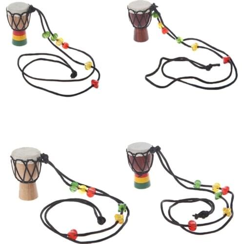 Wooden Classic Jambe Drummer Mini Djembe Percussion African Hand Drum Bongo Gift Y51D