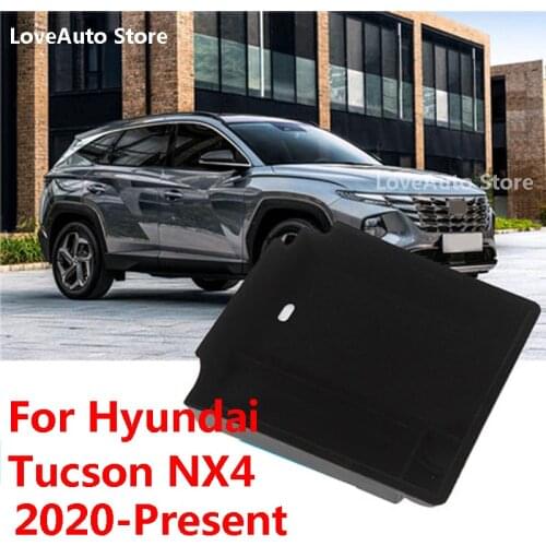 For Hyundai Tucson NX4 2021 2022 Car Central Armrest Storage Box Container Interior Stowing Tidying Cover Flocking Organizer Box