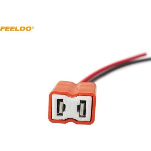FEELDO 50Pcs Car Auto Ceramic H7 Socket H7 bulb holder H7 Connector #FD-5466
