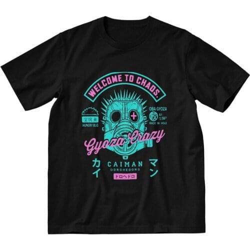 Dorohedoro Welcome To Chaos T-shirt Men Harajuku T Shirt Short Sleeve Cotton Anime Manga Kaiman Tshirt Unique Tee Top