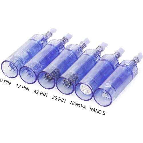 10PCS 12/36PIN/Nano Cartridges Needles Fits for Electric A1 Derma Pen Replacement Tattoo Tips Bayonet Port