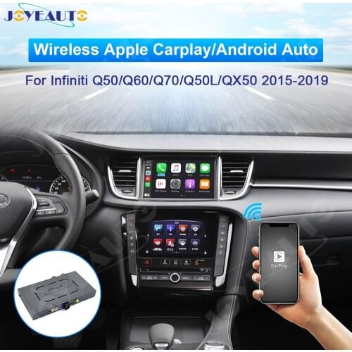 JoyeAuto Wireless Apple Carplay Android Auto For Infiniti Q50 QX50 Q60 Q50L Q70 2015-2019 Android iOS Car Play Mirror Link Box