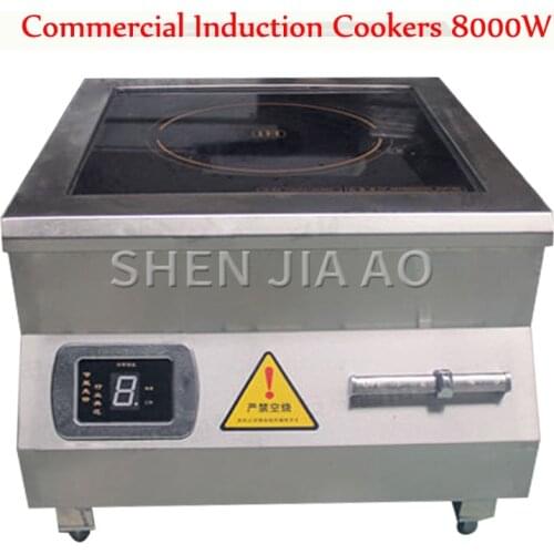 Commercial Induction Cookers 8000W High Power flat Induction Cooker Hotel Restaurant Canteen Electromagnetic Cooker 380V