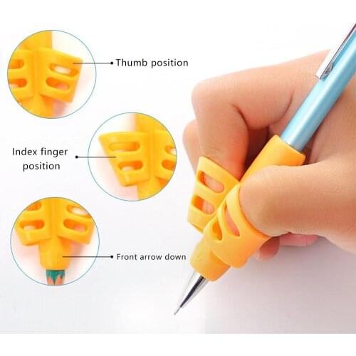 3pcs Children Writing Pencil Holder Kids Learning Practise Pen Aid Grip Posture Correction Device For Students School Supplies