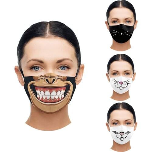 Hot Funny Monkey Cosplay Womens Men Unisex Masks Face-Protection Dustproof Cycling Street Spots Breathable Halloween Adult Mask