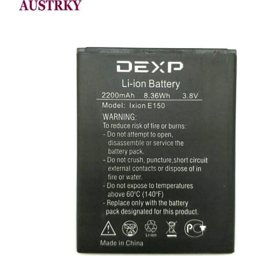 New Ixion E150 2200mAh Battery Replacement For DEXP Ixion E150 Phone Bateria Batterij + Tracking Code