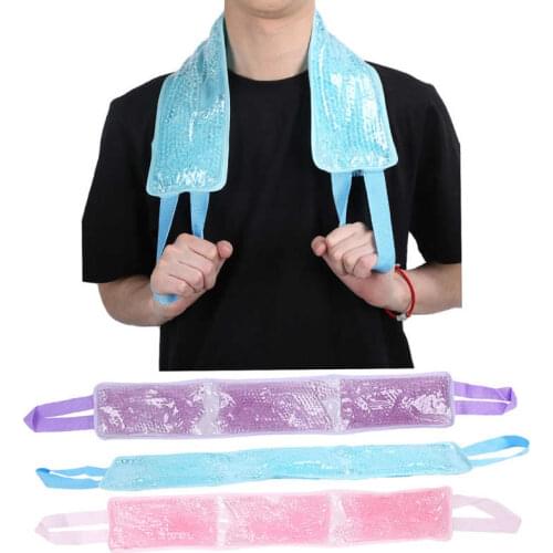 1PCS Neck Ice Pack Cooling Gel Neck Wrap with Soft Plush Backing Hot Cold Pack Gel Bead Ice Pack for Neck Shoulder Pain Relief