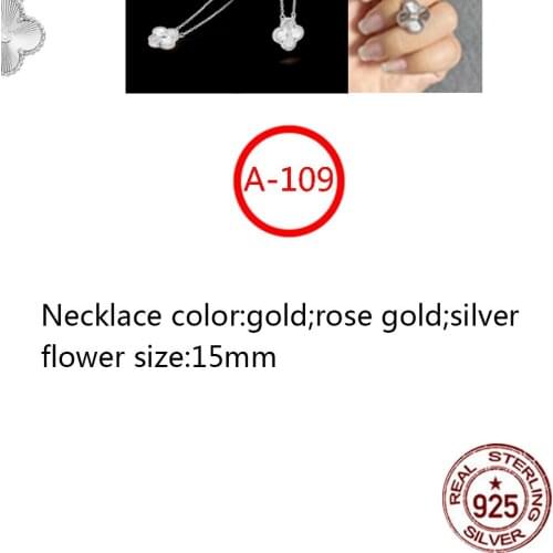 A104 S925 sterling silver necklace personality fashion style four-leaf clover high-end style new jewelry girlfriend gift hot