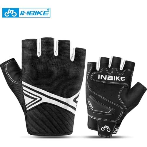 INBIKE Shockproof Bicycle Gloves Summer Mens Women MTB Bike Gloves TPR Pad Sport Fitness Motorcycle Half Finger Cycling Gloves
