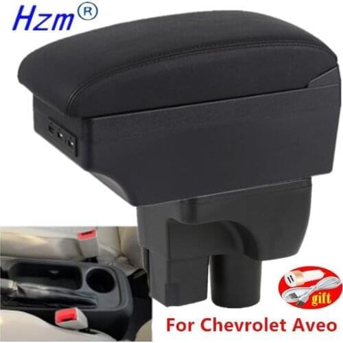 For Chevrolet Aveo armrest box For Chevrolet Aveo central Store content box with decoration products USB interfac