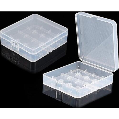 2pcs Clear Storage Box Plastic Protective Storage Case Holder for 18650 18350 Batteries -30