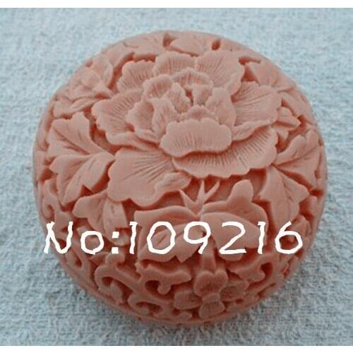 1pcs 6.9x6.9x4.3 Flower (zx662) Silicone Handmade Soap Mold Crafts DIY Mold