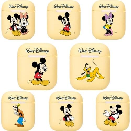 Disney Character Mickey Minnie Mouse Goofy Dog Silicone Case For Apple Airpods 1/2 Cover Protective Earphone Case Headphones Cas