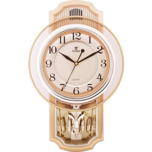 16INCH MODERN SILENT MOVEMENT ACCURATE WALL CLOCK HOURLY MUSIC CHIMING & STRIKING CLOCK OFFICE QUARTZ CLOCK ROTATING PENDULUM