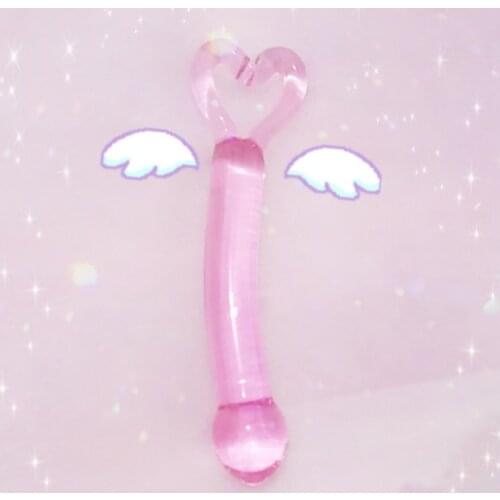 Heart shape ring Pyrex Glass Dildo Crystal fake penis anal butt plug prostate sex toys for women masturbation,dildo sex products