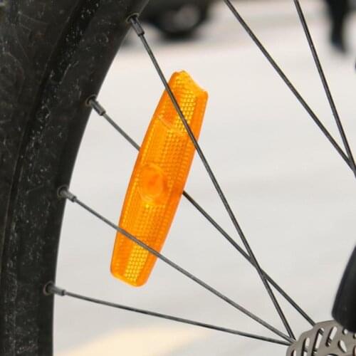 Bicycle Spoke Plsatic Reflective Lens Wheel Rim Reflectors Safe Warning MTB Road Bike Night Riding Decor Clip Yellow