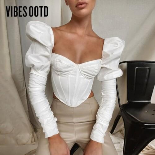 VIBESootd Womens Long Sleeve Shirts