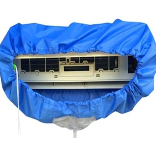 Hot saled Waterproof Air Conditioner Cleaning Dust Washing Cover Clean Protector Blue