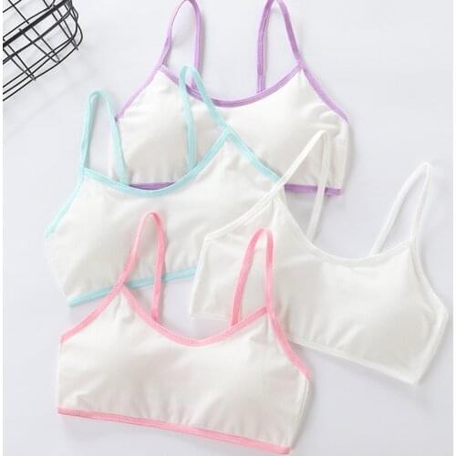 3PCS New Lovely Girls Printing Underwear Bra Vest Children Underclothes Sport Undies girl bra young yoga kids brassiere fille