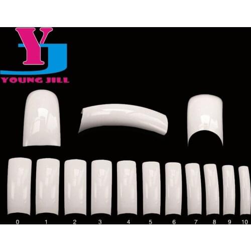 500 Pcs French Nail Tips Natural White Acrylic Artificial French False Nails Long UV Salon Nail Art Tools Retail Wholesale