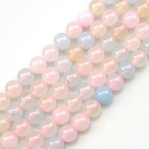 8mm 10mm natural pink agates beads natural stone beads DIY loose beads for jewelry making strand 15" wholesale