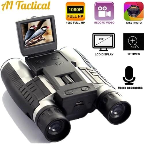 ZIYOUHU 12x32 HD Digital Binoculars Telescope Camera VCR Function 2'' LCD Display Screen for Hunting Professional Binoculars