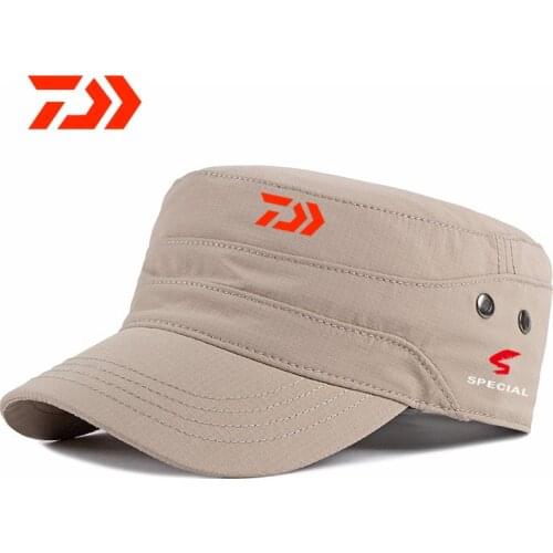 Daiwa Sunshade Fishing Cap for Men Outdoor Sport Baseball Fishermen Hat Couple Summer Quick-drying Hiking Cycling Military Cap