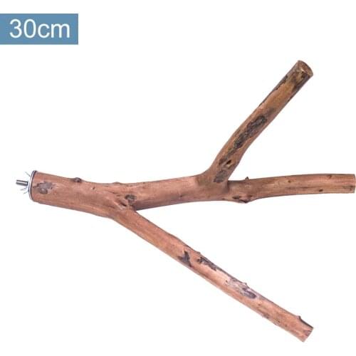 Pet Parrot Bird Standing Stick Pepper Wood Birdcage Stand Pole Sticks Bird Perch Bite Claw Grinding Toy Bird Cage Accessories